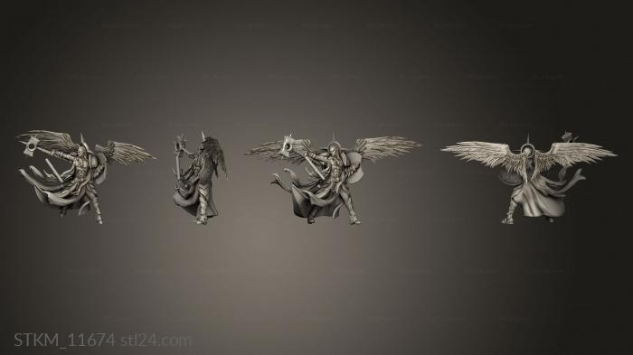 Статуэтки герои, монстры и демоны (Ангелы-Жрецы Эмпиреи Янц Пратрикс, STKM_11674) 3D модель для ЧПУ станка