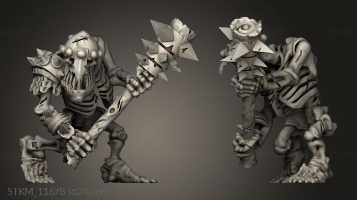 Статуэтки герои, монстры и демоны (Скелет гоблина, STKM_11678) 3D модель для ЧПУ станка