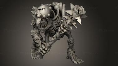 Figurines heroes, monsters and demons (skeleton goblin, STKM_11678) 3D models for cnc