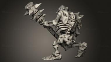 Figurines heroes, monsters and demons (skeleton goblin, STKM_11678) 3D models for cnc