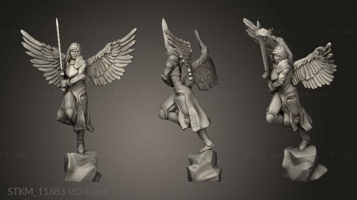 Figurines heroes, monsters and demons (Archangel Eladiel, STKM_11683) 3D models for cnc