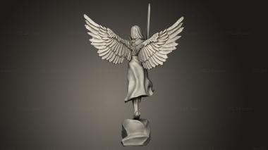 Figurines heroes, monsters and demons (Archangel Eladiel, STKM_11683) 3D models for cnc