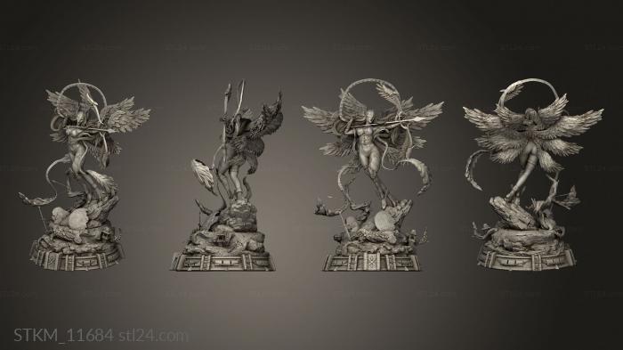 Статуэтки герои, монстры и демоны (Ангел-Вомон Стрела Ангела, STKM_11684) 3D модель для ЧПУ станка