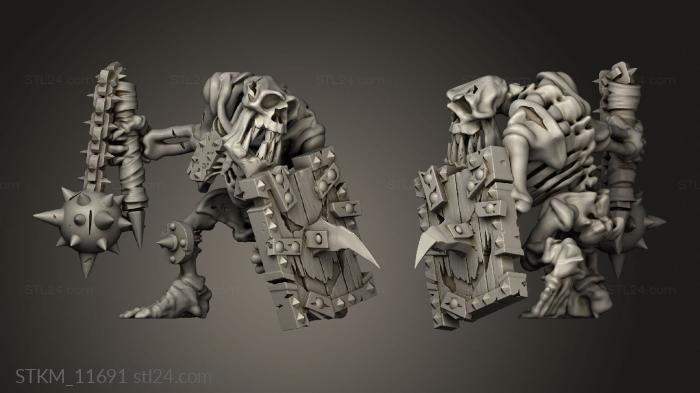 Статуэтки герои, монстры и демоны (Скелет гоблина, STKM_11691) 3D модель для ЧПУ станка