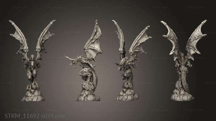 Figurines heroes, monsters and demons (Dragon Rider, STKM_11692) 3D models for cnc