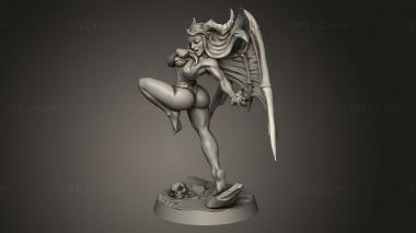 Figurines heroes, monsters and demons (Aya Lust Demon, STKM_11695) 3D models for cnc