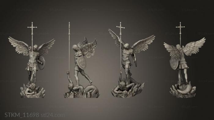 Figurines heroes, monsters and demons (Archangel Michael Statue, STKM_11698) 3D models for cnc