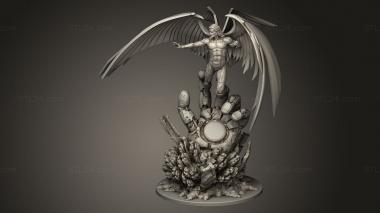 Figurines heroes, monsters and demons (archangel michael ballares sculptor, STKM_11699) 3D models for cnc