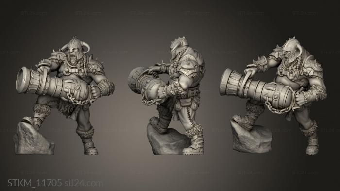 Figurines heroes, monsters and demons (Bombardiers Champion, STKM_11705) 3D models for cnc