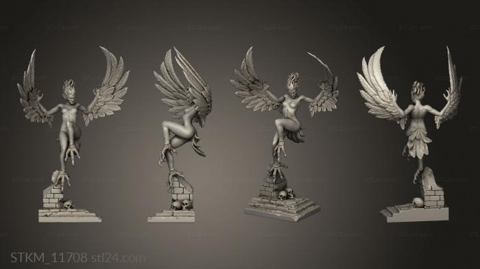 Figurines heroes, monsters and demons (arpy Harpy, STKM_11708) 3D models for cnc