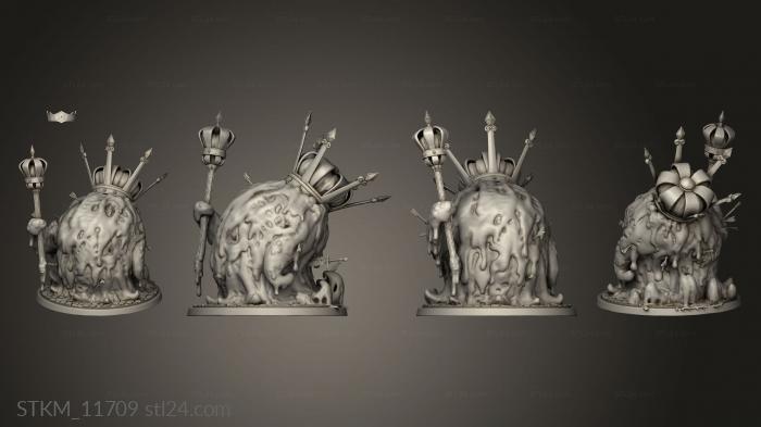 Статуэтки герои, монстры и демоны (Королевская слизь ила, STKM_11709) 3D модель для ЧПУ станка
