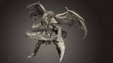 Figurines heroes, monsters and demons (Kirath the Sentinel Werebat Elf, STKM_11713) 3D models for cnc