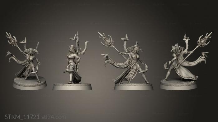 Статуэтки герои, монстры и демоны (Боевой Маг Альманара, STKM_11721) 3D модель для ЧПУ станка