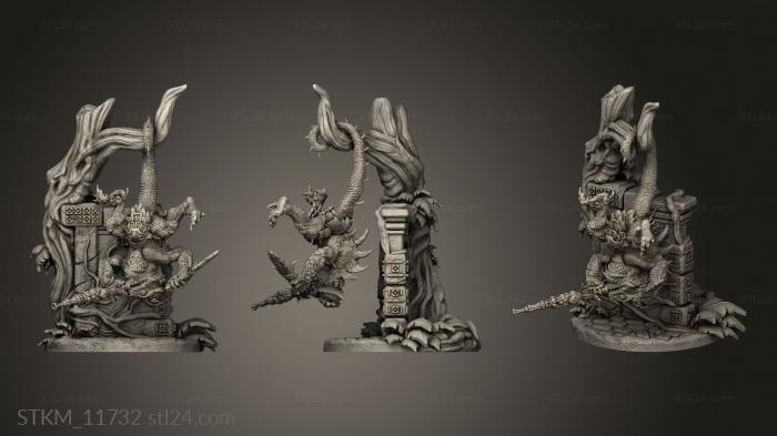 Figurines heroes, monsters and demons (Agama Chameleons, STKM_11732) 3D models for cnc