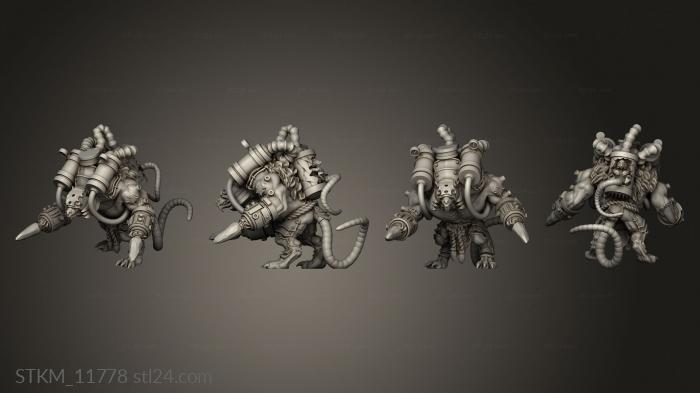 Figurines heroes, monsters and demons (Ratoni NC, STKM_11778) 3D models for cnc