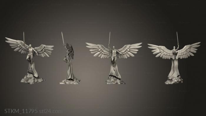 Статуэтки герои, монстры и демоны (Темные Королевства Ангел-монстр, STKM_11795) 3D модель для ЧПУ станка