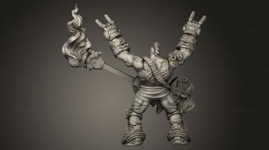 Figurines heroes, monsters and demons (Burning Lands Earth Rocker Rocking, STKM_11804) 3D models for cnc