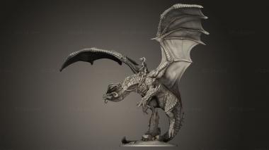 Figurines heroes, monsters and demons (Flying Dragon, STKM_11809) 3D models for cnc