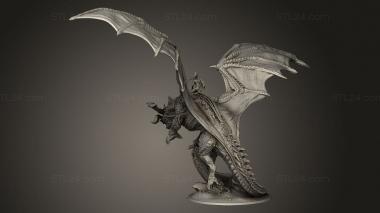 Figurines heroes, monsters and demons (Flying Dragon, STKM_11809) 3D models for cnc