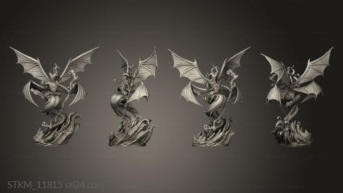 Статуэтки герои, монстры и демоны (Штормовые Сирены,Сирена, STKM_11815) 3D модель для ЧПУ станка