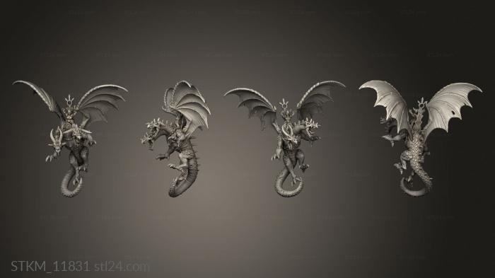 Figurines heroes, monsters and demons (Despoilers Dragon sorceress on, STKM_11831) 3D models for cnc