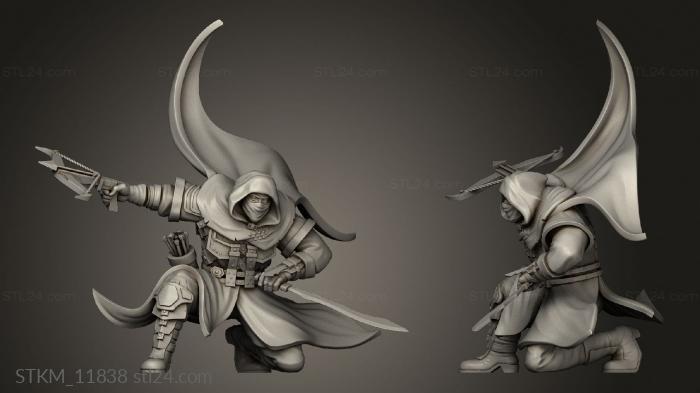 Figurines heroes, monsters and demons (Assassins assassin, STKM_11838) 3D models for cnc