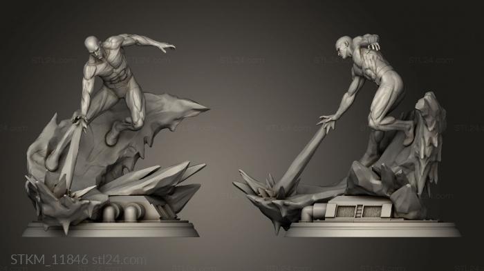 Figurines heroes, monsters and demons (Iceman Icepower, STKM_11846) 3D models for cnc
