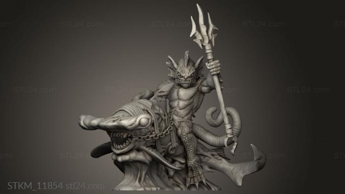 Figurines heroes, monsters and demons (Sahuagins Sahuagin, STKM_11854) 3D models for cnc