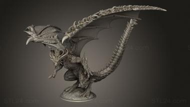 Figurines heroes, monsters and demons (Bahamut, STKM_11861) 3D models for cnc