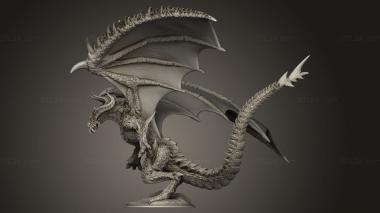 Figurines heroes, monsters and demons (Bahamut, STKM_11861) 3D models for cnc