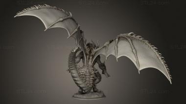 Figurines heroes, monsters and demons (Bahamut, STKM_11861) 3D models for cnc