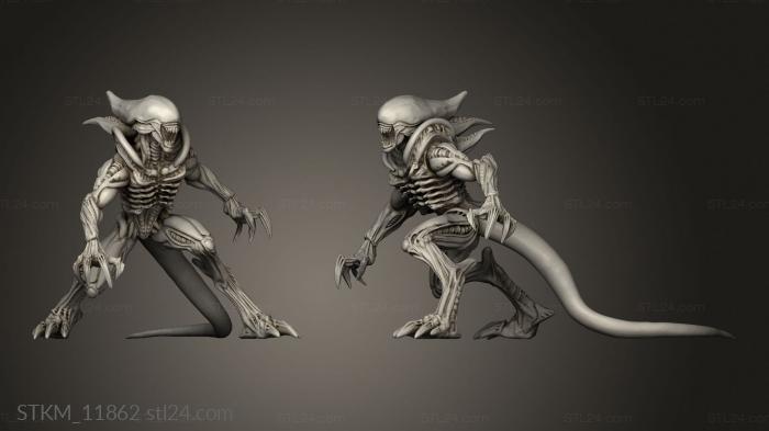 Figurines heroes, monsters and demons (Aliens solo gigerian brood warrior, STKM_11862) 3D models for cnc