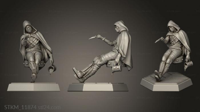 Figurines heroes, monsters and demons (Characters Drunk Assassin, STKM_11874) 3D models for cnc