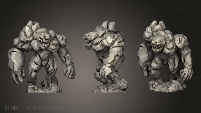 Figurines heroes, monsters and demons (Heroes Beasts As Creators Earth Elemental, STKM_11878) 3D models for cnc