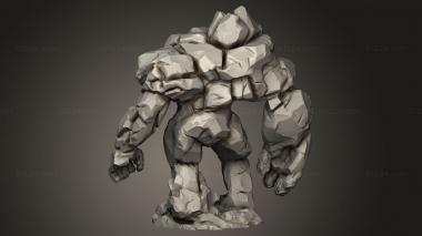 Figurines heroes, monsters and demons (Heroes Beasts As Creators Earth Elemental, STKM_11878) 3D models for cnc