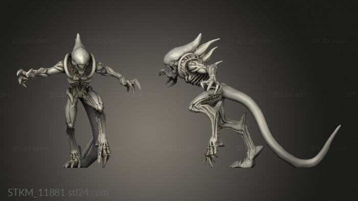 Figurines heroes, monsters and demons (Aliens solo gigerian royal blood warrior, STKM_11881) 3D models for cnc