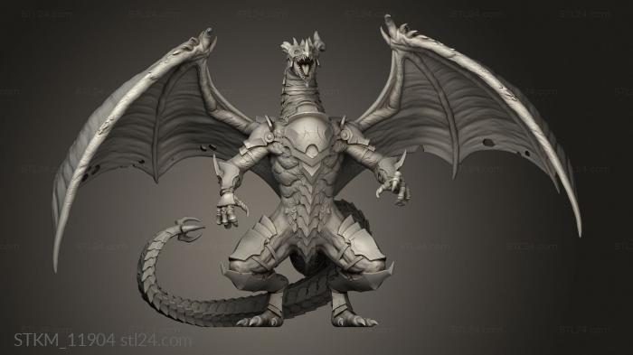 Figurines heroes, monsters and demons (Balaur, STKM_11904) 3D models for cnc