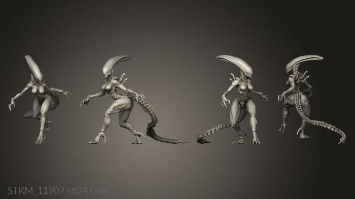 Figurines heroes, monsters and demons (Hunters GIGERIAN BROOD SUCCUBUS, STKM_11907) 3D models for cnc