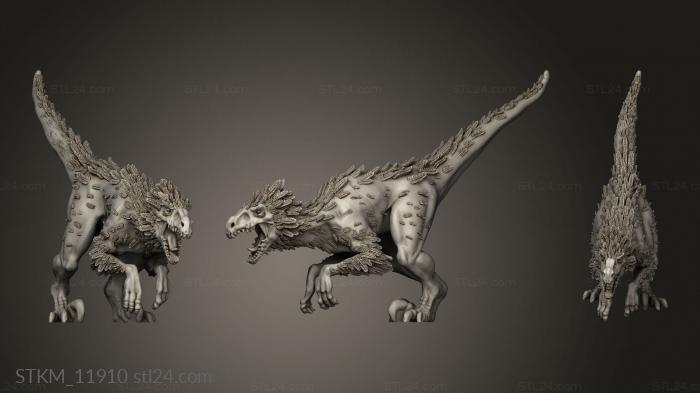 Figurines heroes, monsters and demons (Amazons Raptor Amazon, STKM_11910) 3D models for cnc