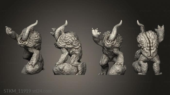 Figurines heroes, monsters and demons (Brain Dog, STKM_11919) 3D models for cnc