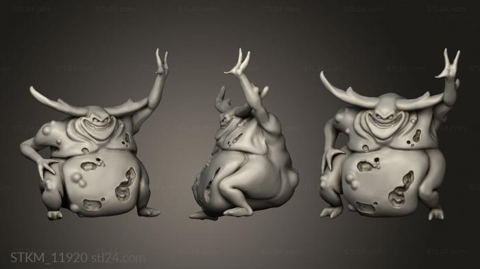 Figurines heroes, monsters and demons (Nurgle Nurgling, STKM_11920) 3D models for cnc