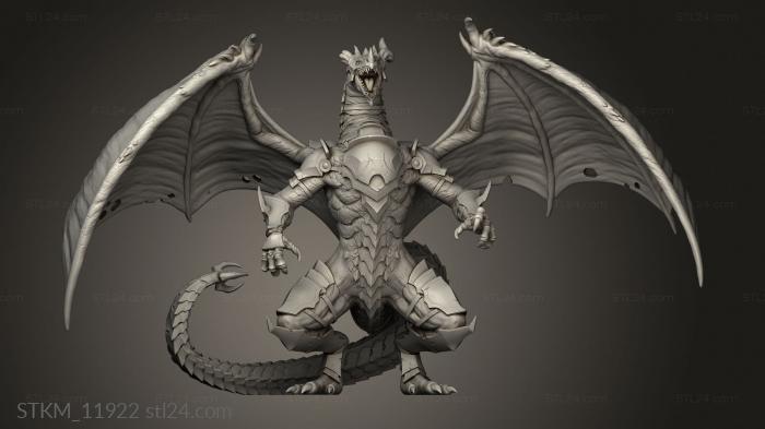 Figurines heroes, monsters and demons (Balaur Split, STKM_11922) 3D models for cnc