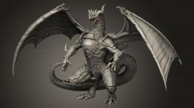 Figurines heroes, monsters and demons (Balaur Split, STKM_11922) 3D models for cnc