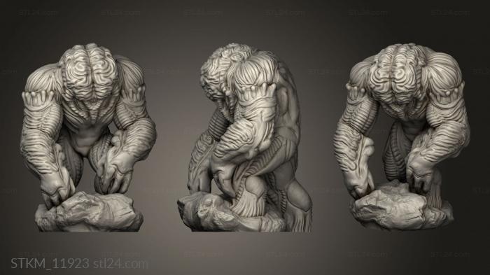 Figurines heroes, monsters and demons (Brain Golem Un, STKM_11923) 3D models for cnc