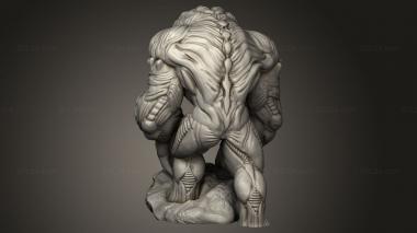 Figurines heroes, monsters and demons (Brain Golem Un, STKM_11923) 3D models for cnc