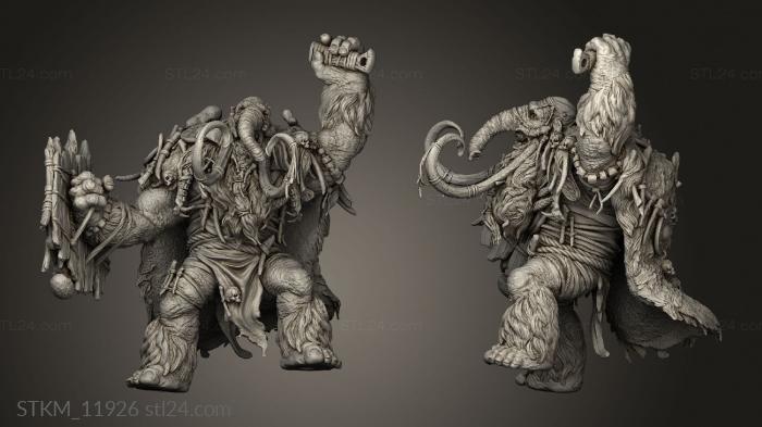 Figurines heroes, monsters and demons (Mammut, STKM_11926) 3D models for cnc