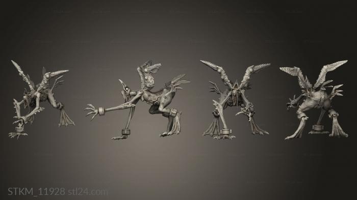 Статуэтки герои, монстры и демоны (Женщина-Цыпленок-Утка, STKM_11928) 3D модель для ЧПУ станка
