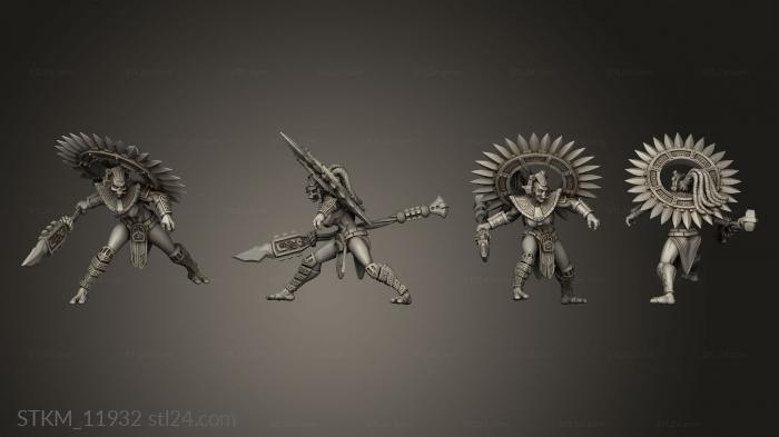 Figurines heroes, monsters and demons (Masks Tepeu Royal Warrior, STKM_11932) 3D models for cnc