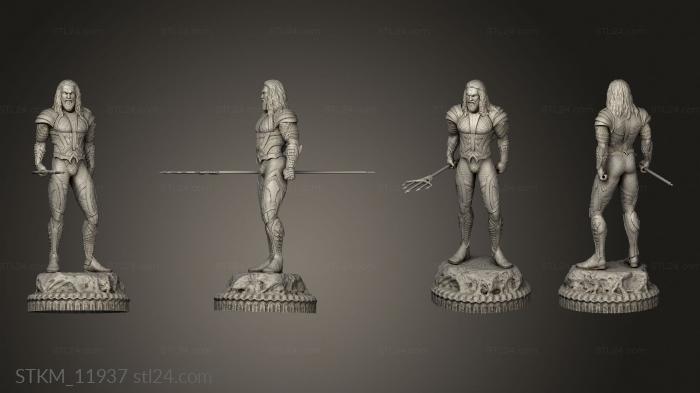 Статуэтки герои, монстры и демоны (Разъем Aquaman, STKM_11937) 3D модель для ЧПУ станка