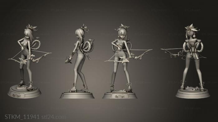 Figurines heroes, monsters and demons (Archer Yoimiya Genshin Impact Sinh Nguyen Back, STKM_11941) 3D models for cnc